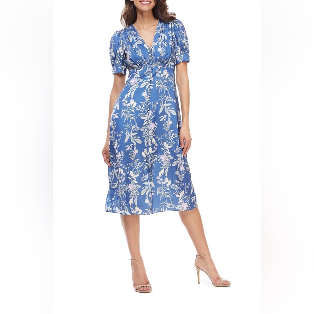 Like NEW 2P Gal Meets Glam Collection Lauren Botanical Garden Print Midi Dress